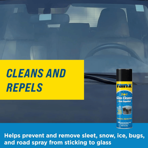Rain-X 2-in-1 Glass Cleaner, 18oz, Blue - Image 5